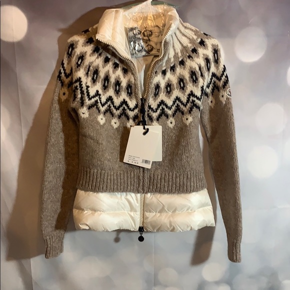 moncler down sweater jacket